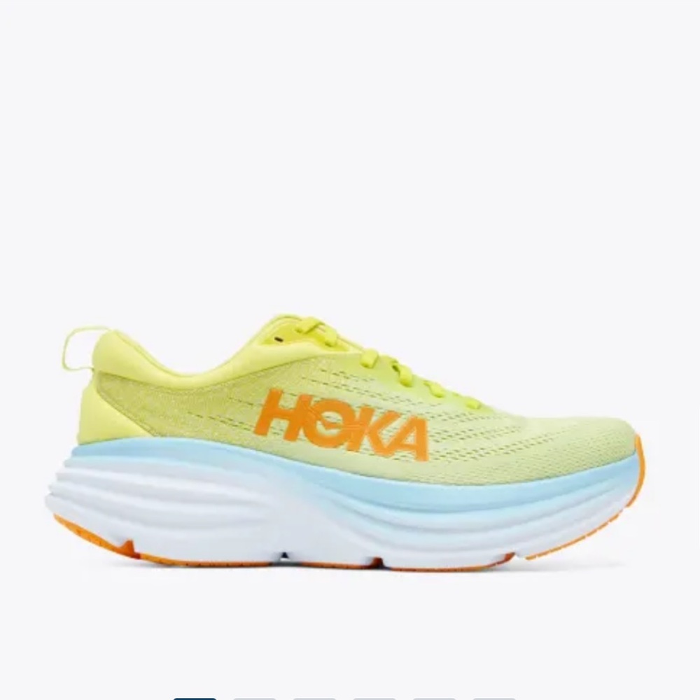 Hoka Bondi 8 Yellow Running Shoes